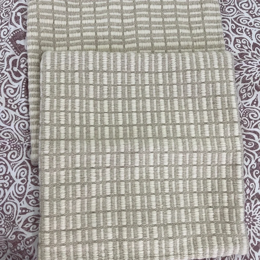 West Elm Ivory Beige Textured chunky wool Throw Pillow Cover